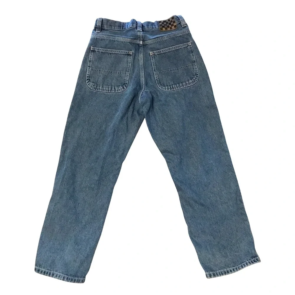 Vans Off The Wall Loose Fit Denim Jeans Mens 28 Medium Wash Distressed Skate - Picture 2 of 6